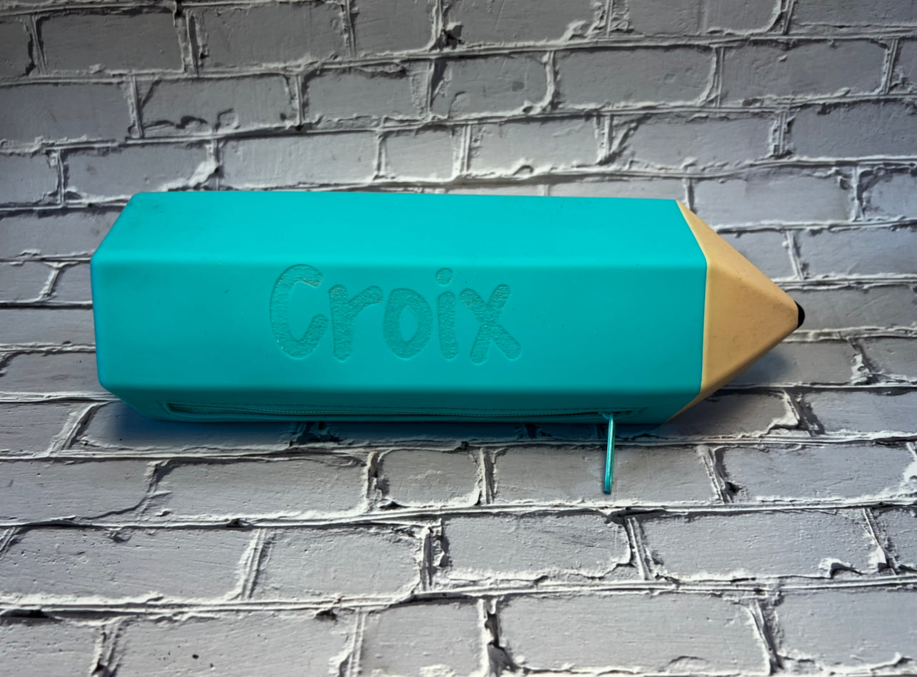 Silicone pencil shaped pencil case