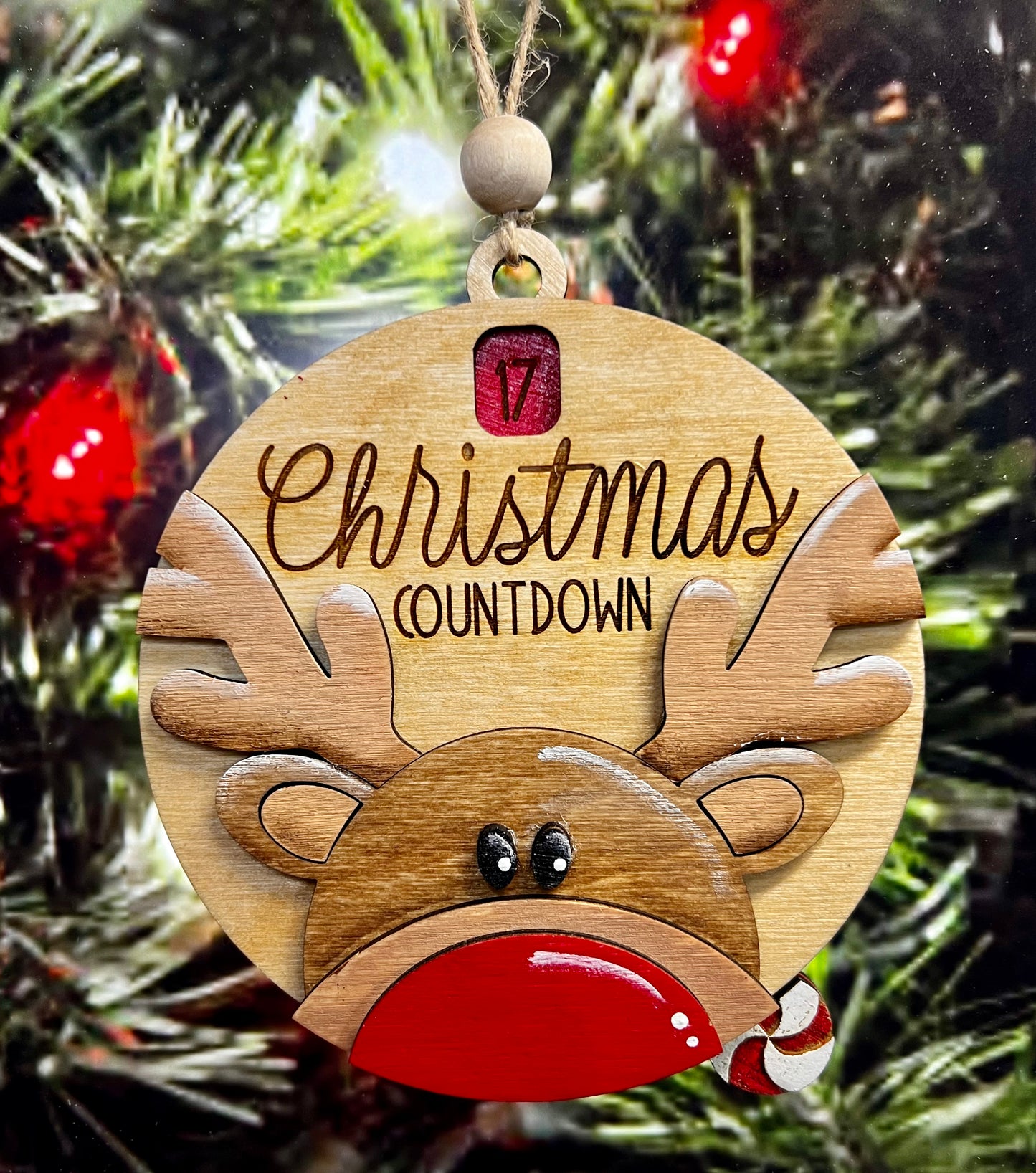 Ornament, Christmas Countdown, Rudolph