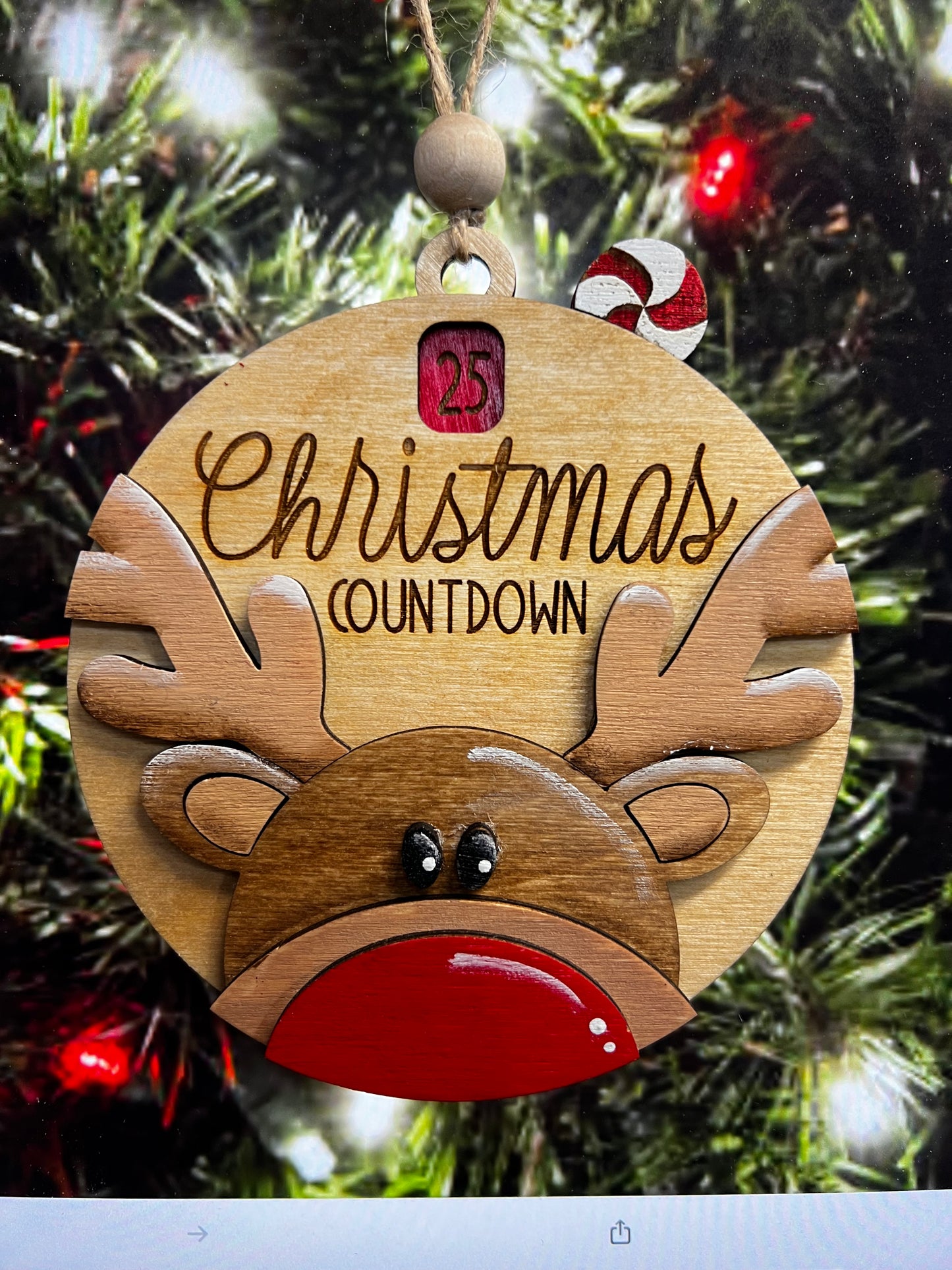 Ornament, Christmas Countdown, Rudolph