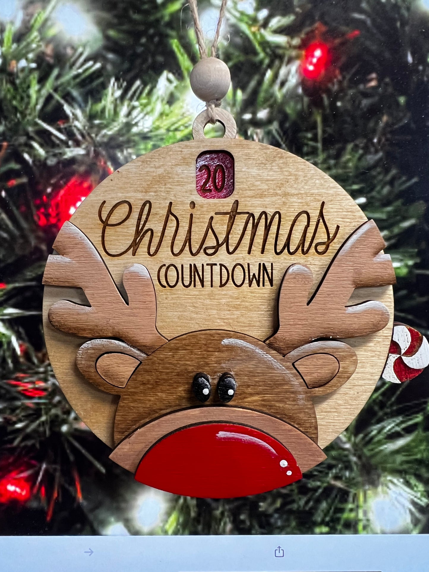 Ornament, Christmas Countdown, Rudolph