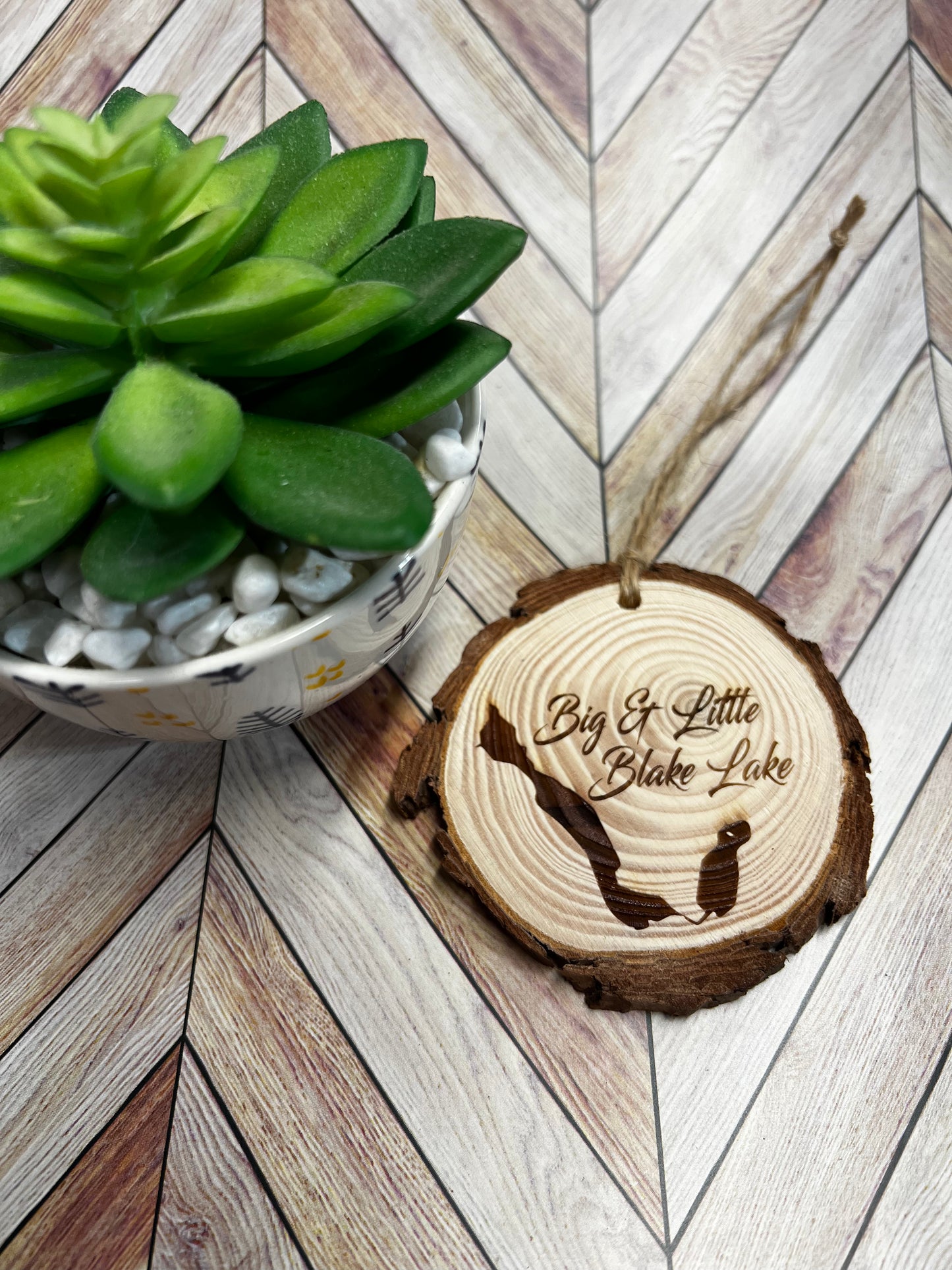 Ornament, Lake, River, log slice