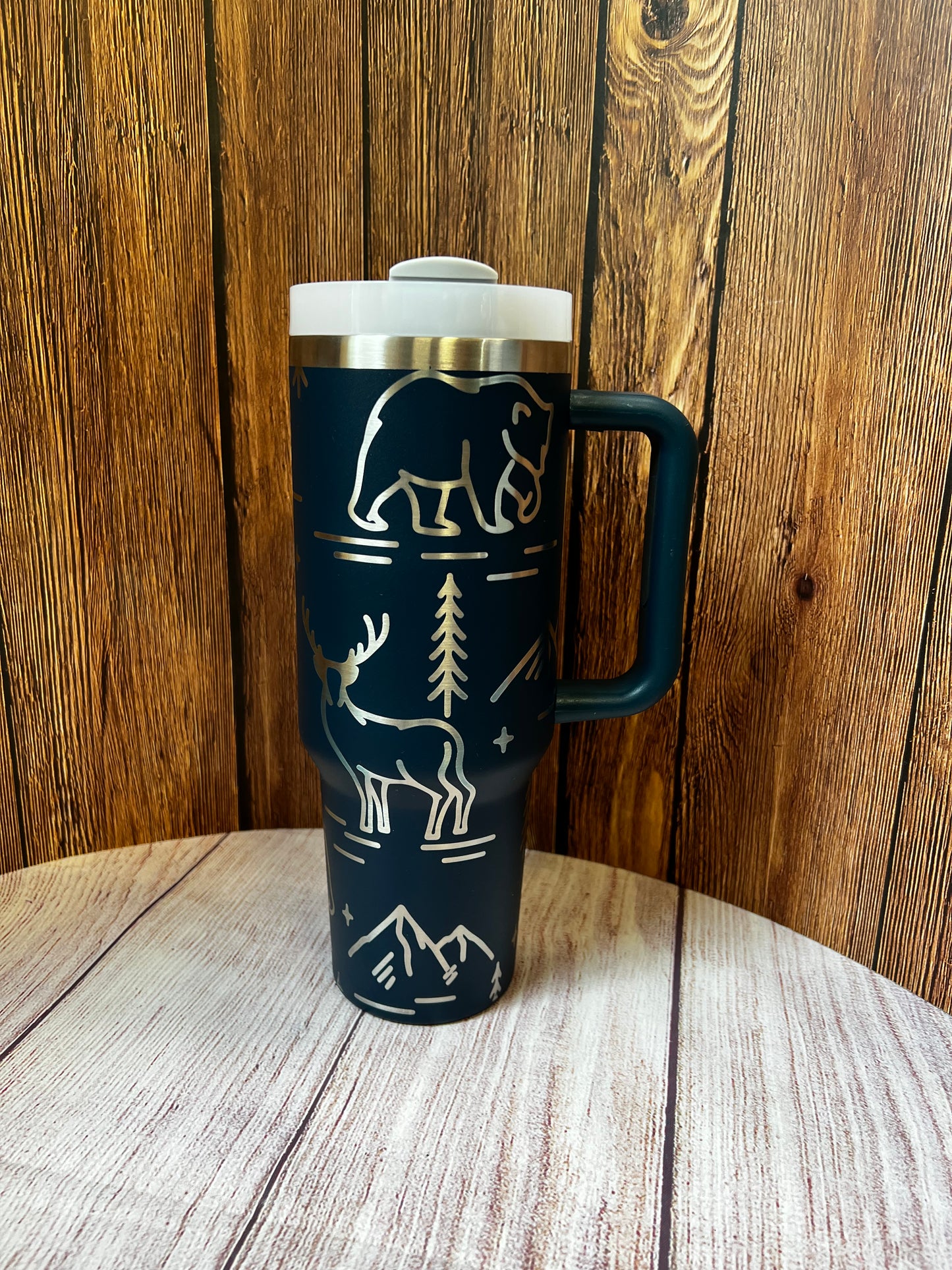 40 oz. engraved stainless steel tumbler The Great Outdoors LP