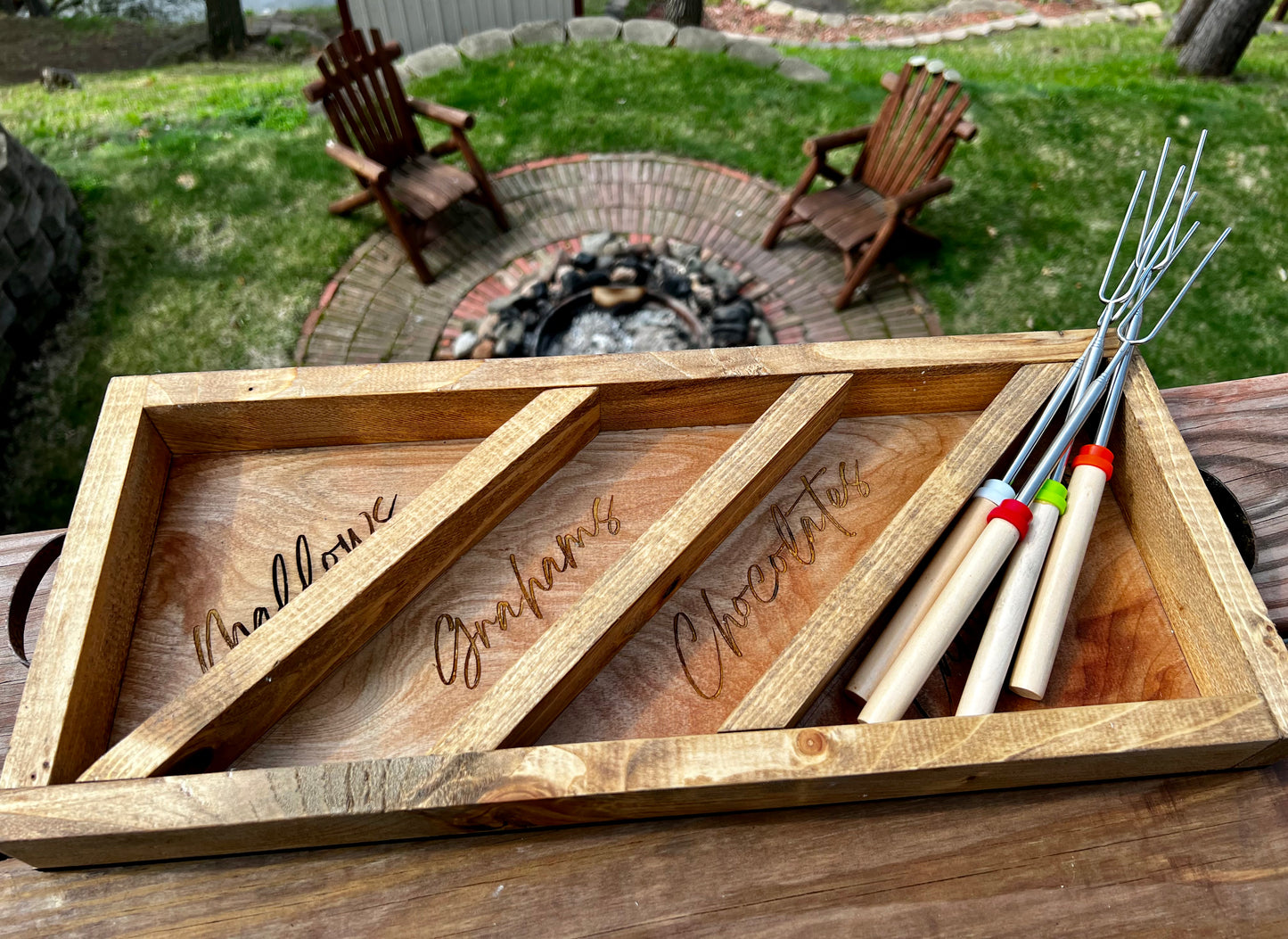 S’mores tray, personalized tray