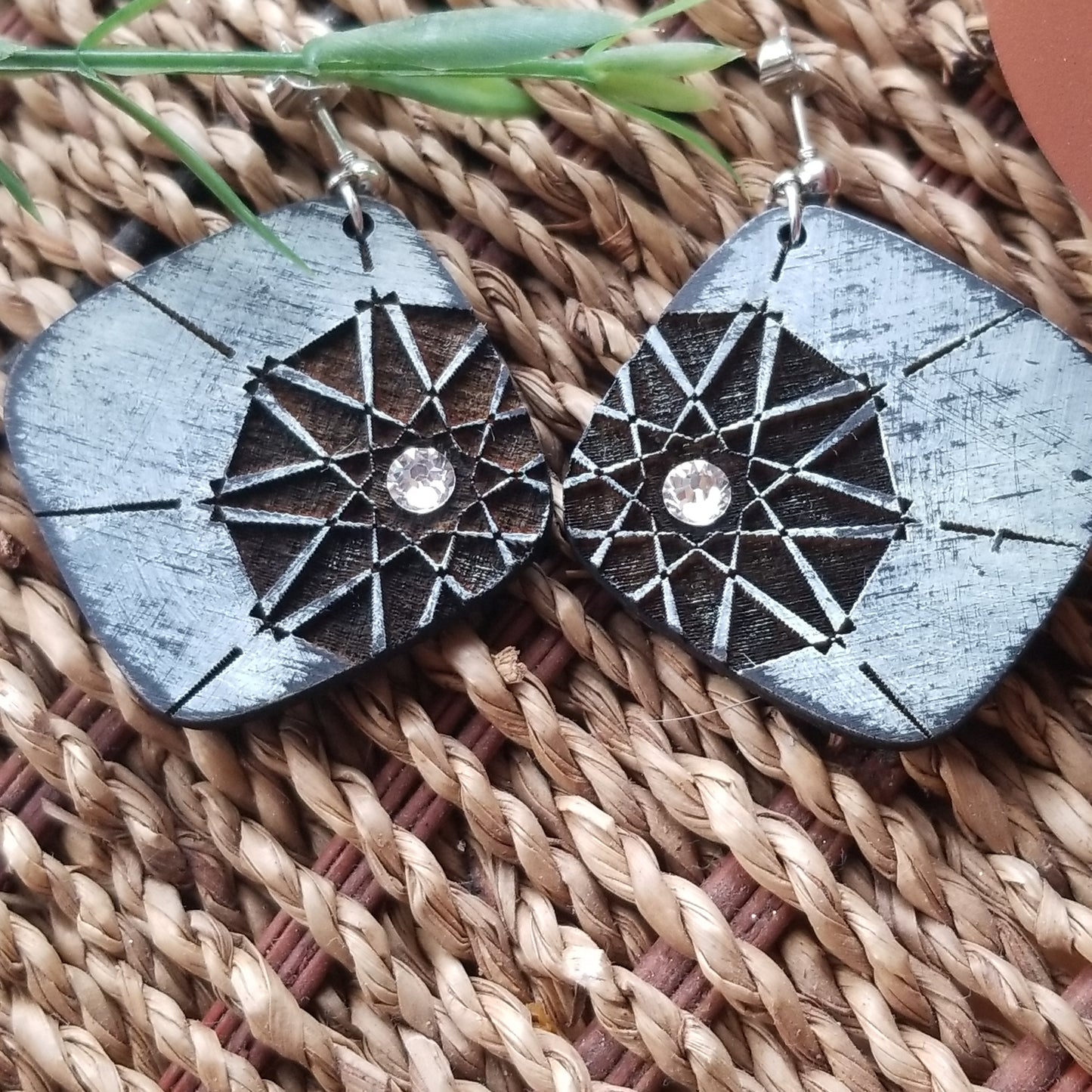 Earrings | Drop Earrings | Boho Earrings | Geometric Earrings with Swarovski Crystals