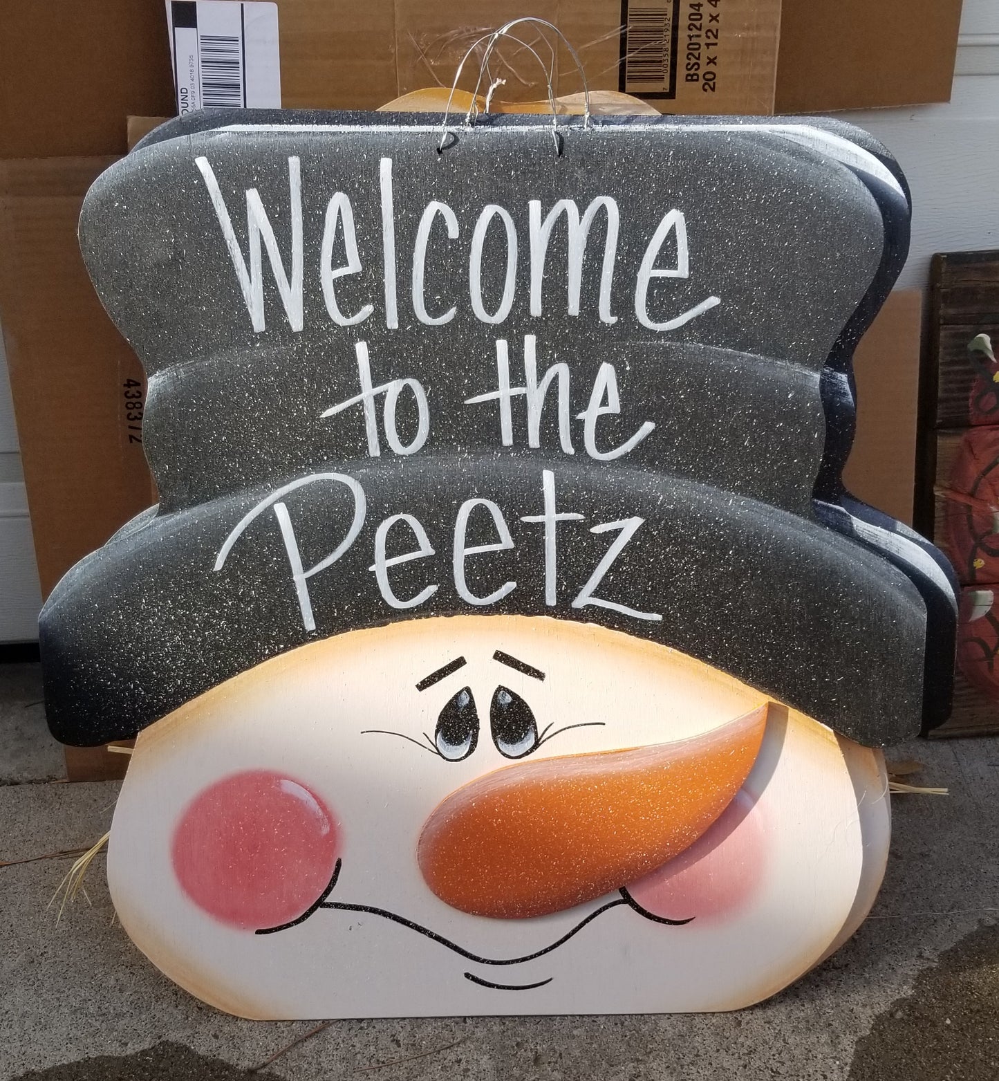 Snowman 2' x 2' Door Hanger