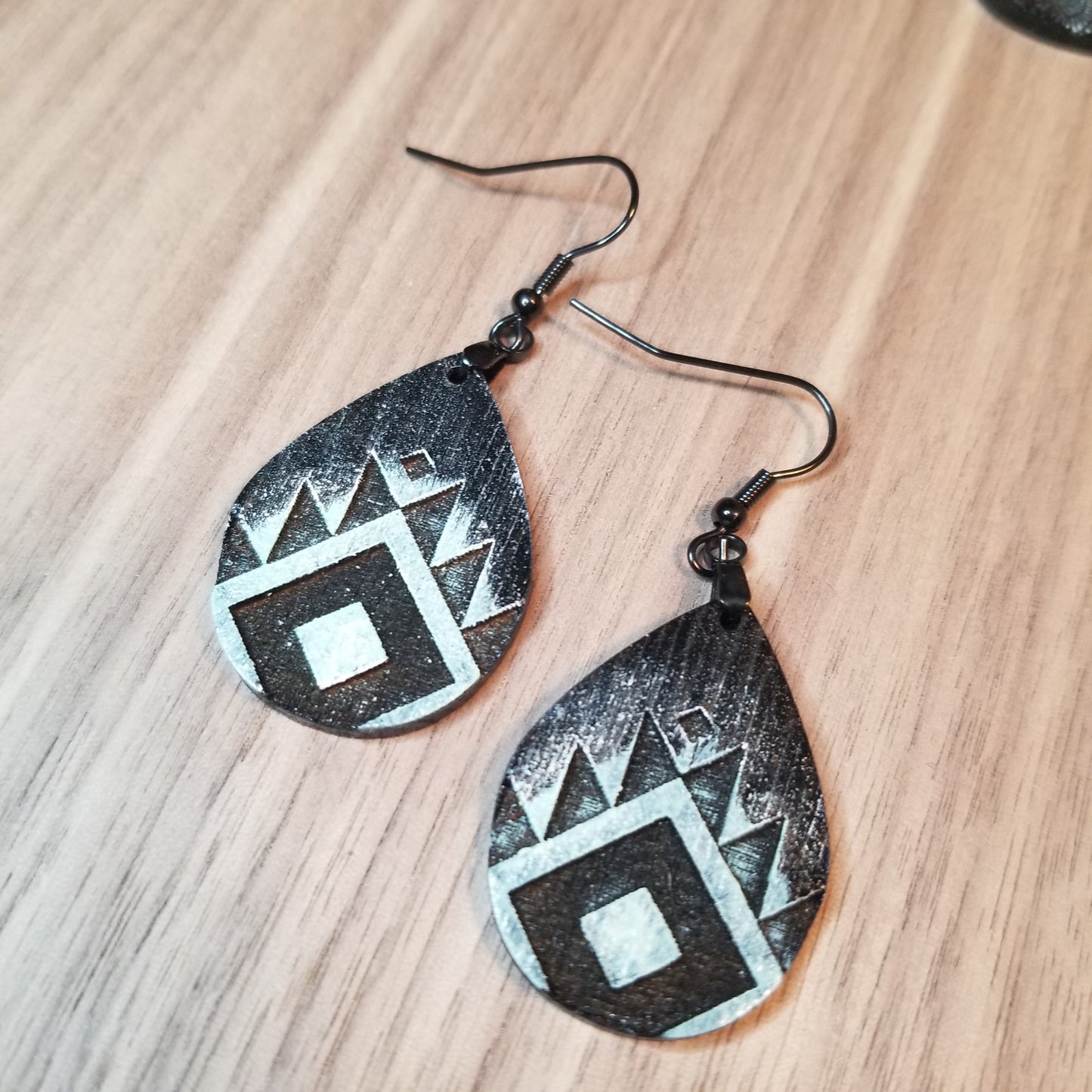 Earrings | Drop Earrings | Aztec Tribal Teardrop earrings