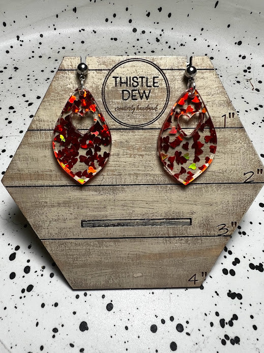 Earrings | Drop Earrings | Heart Earrings | Valentines Earrings