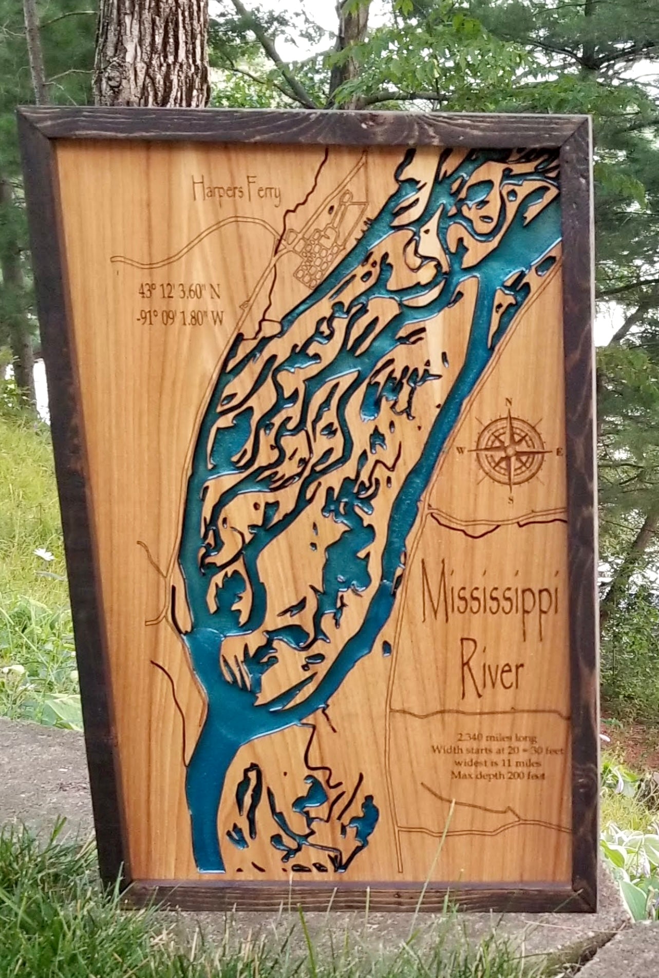 Lake Map | Epoxy Filled Lake Map
