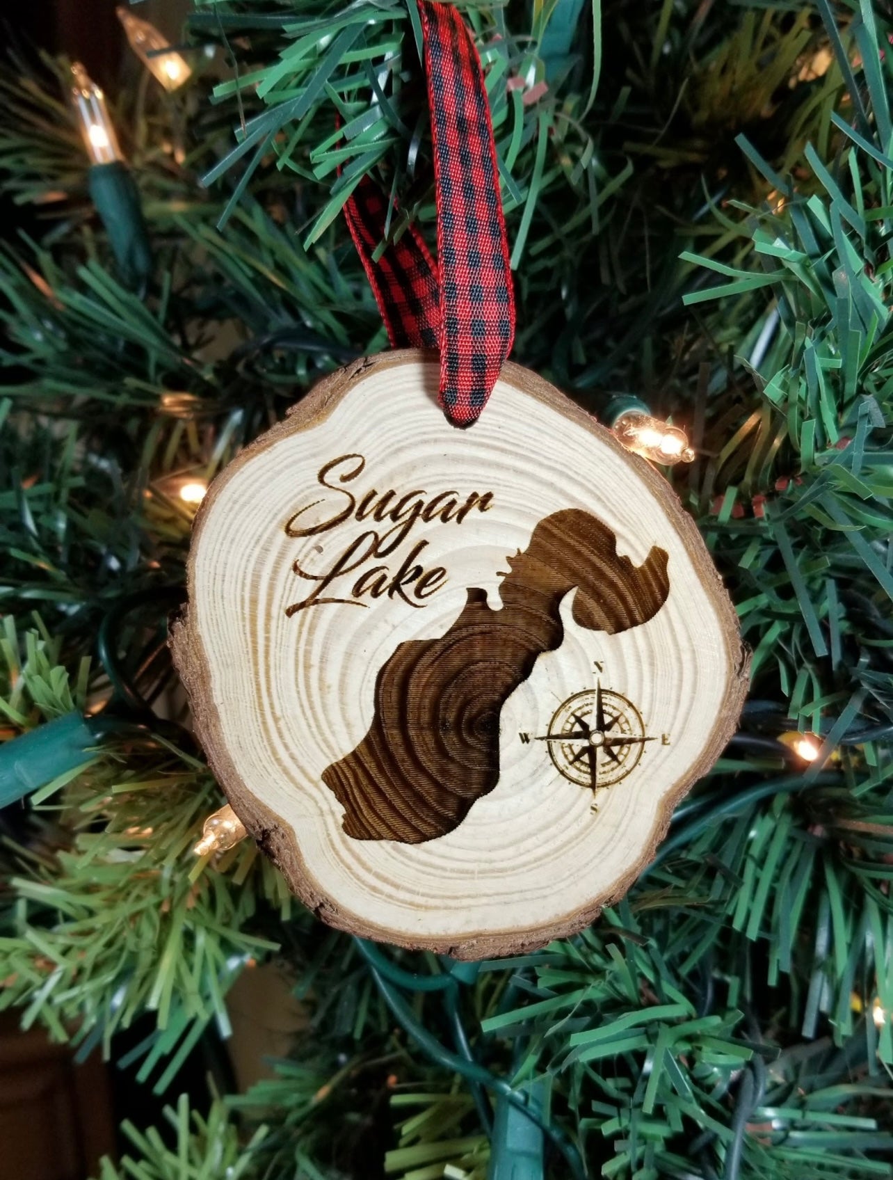 Ornament, Lake, log slice