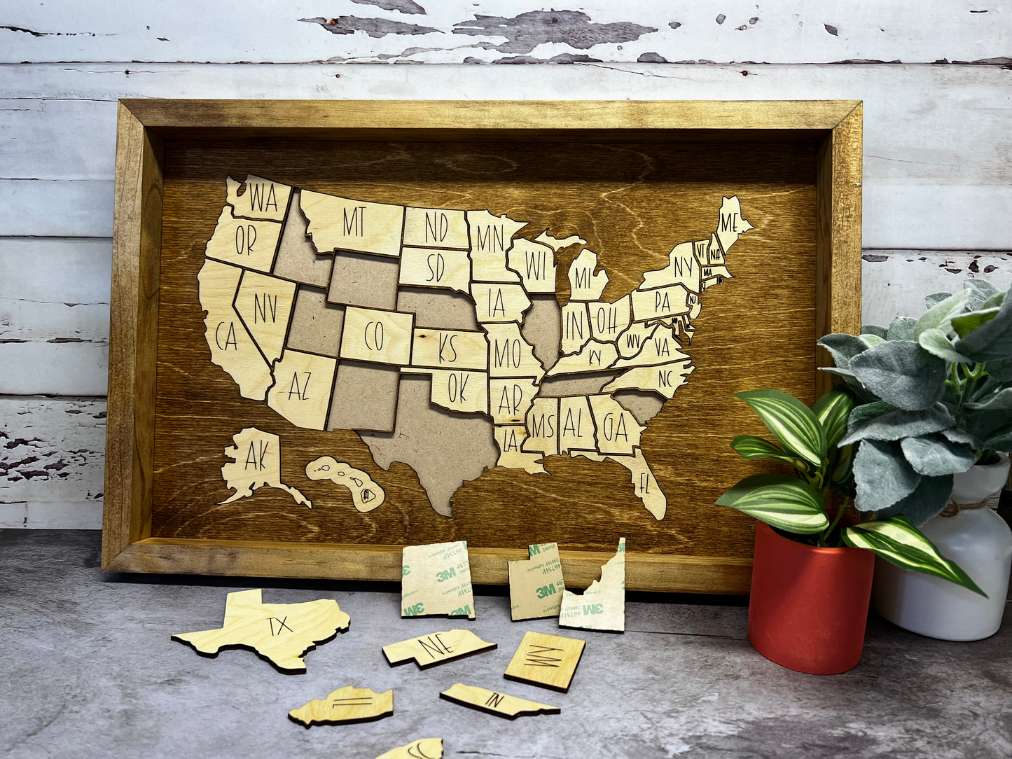 United States of America Map, Laser Engraved Lake Map | Minnesota Lakes | Wisconsin Lakes