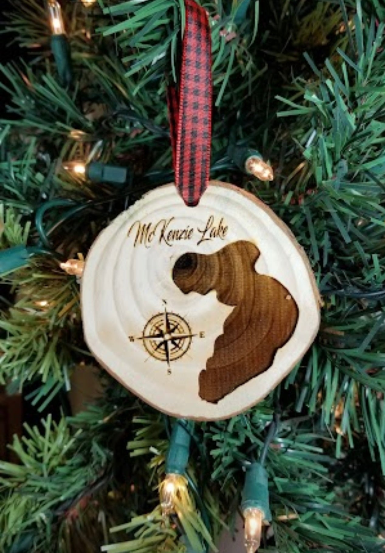 Ornament, Lake, log slice