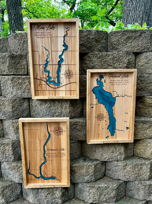 Lake Map | Epoxy Filled Lake Map