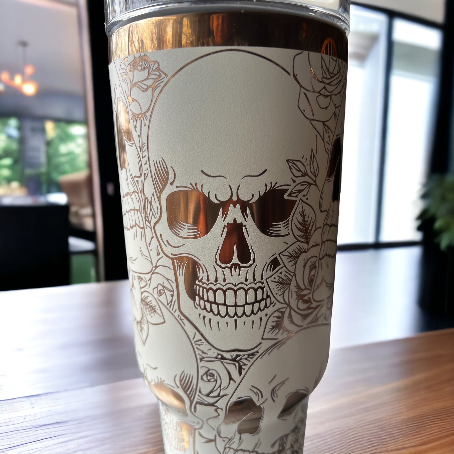 40 ounce engraved stainless steel tumbler Sculls