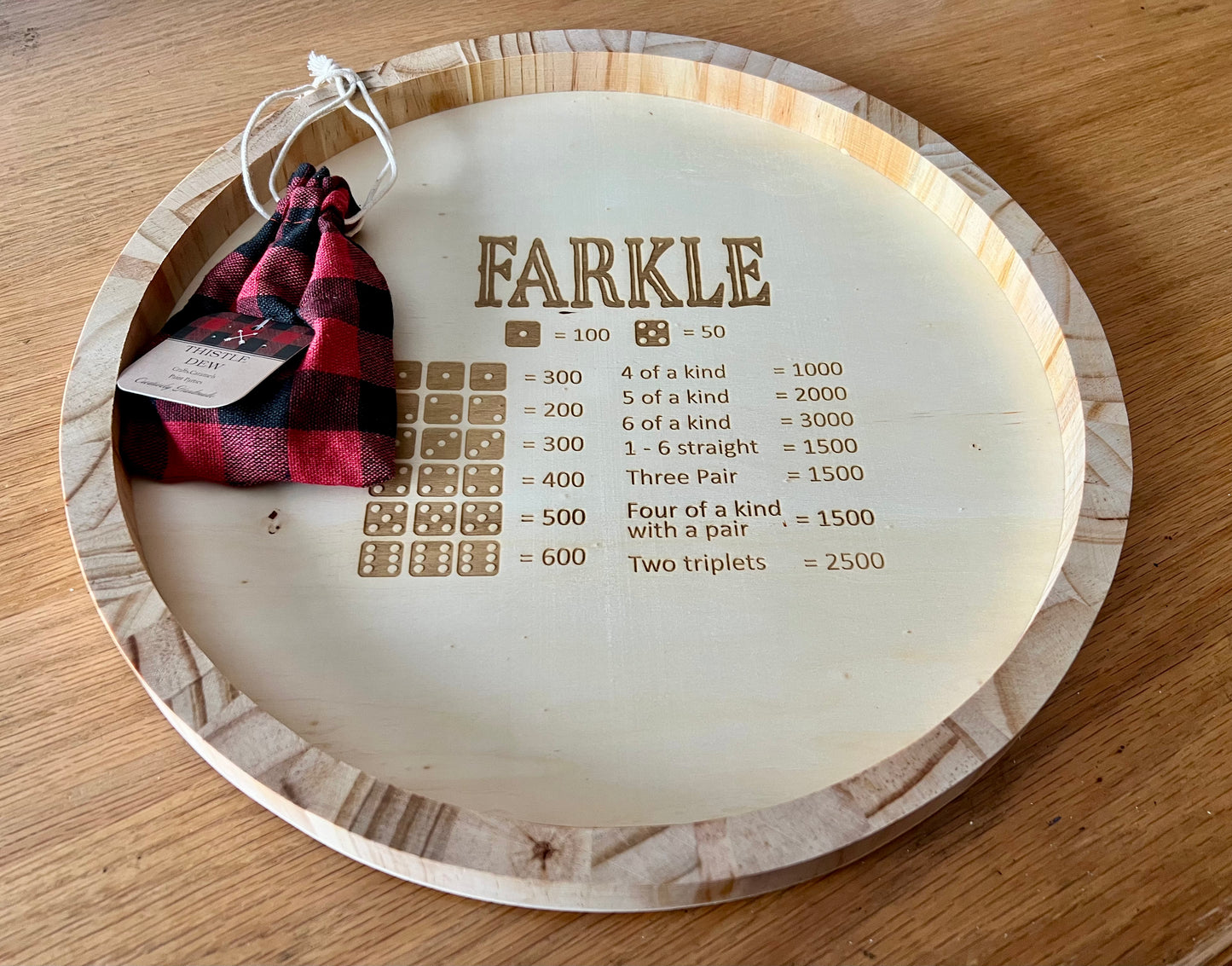 Farkle game tray