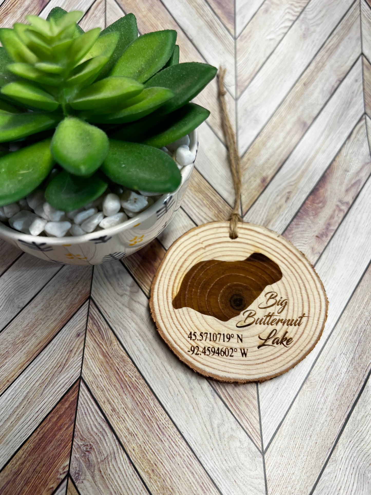 Ornament, Lake, River, log slice