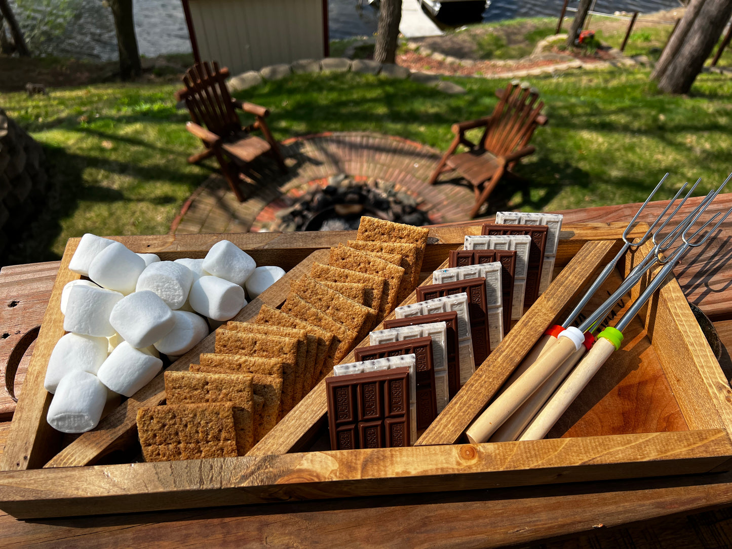 S’mores tray, personalized tray