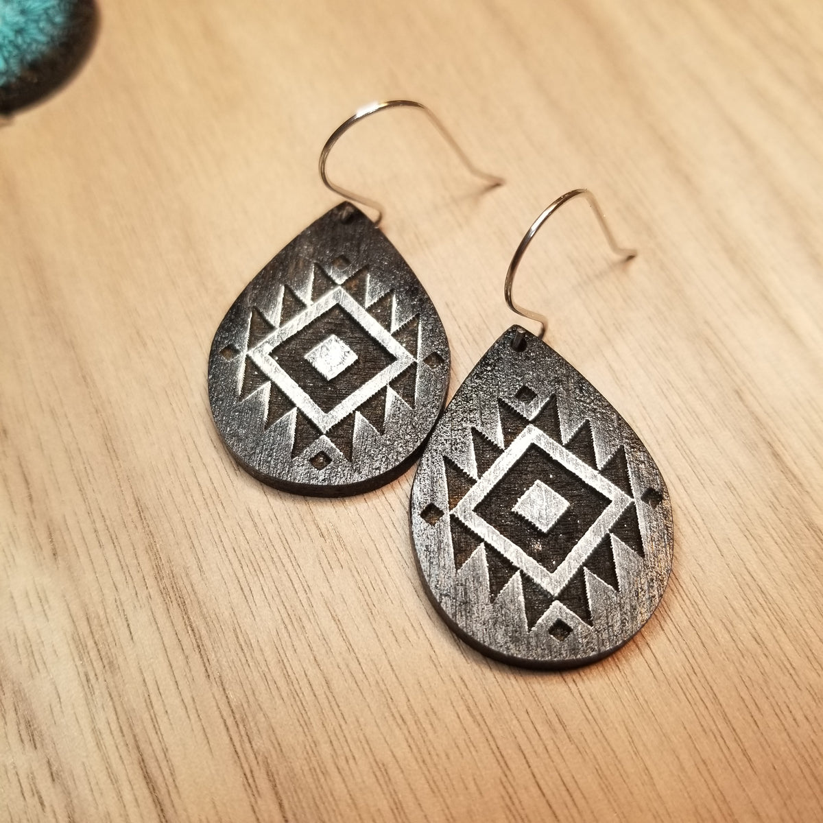 Aztec Earflower Earrings | Drop Earrings | Aztec Tribal | Teardrop earrings – Thistle ...
