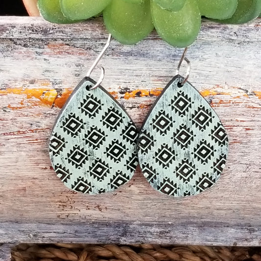 Earrings | Drop | Aztec Tribal | Teardrop earrings