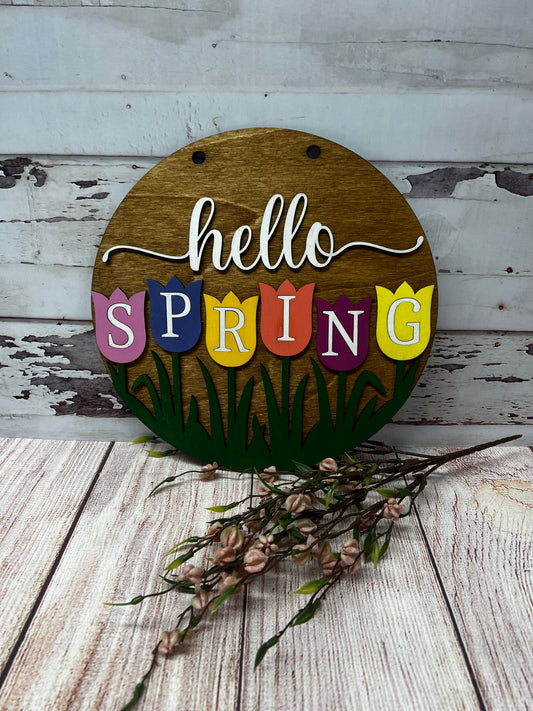 Hello Spring Tulips, 3D Project, Paint Kit, Hop on in!