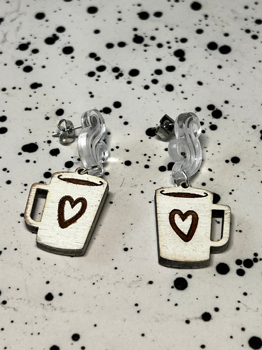 Earrings | Drop Earrings | Coffee Cup earrings | Coffee earrings | Cocoa earring